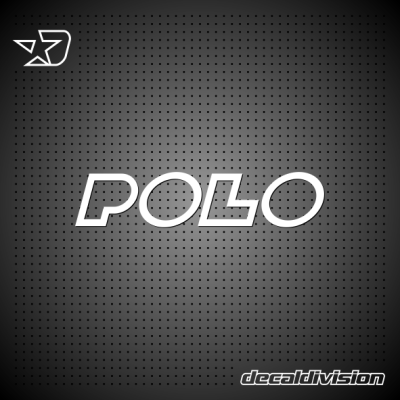 VW Polo Lettering Outline Sticker